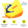 THE LITTLE LOOKERS Silicone Feeding Bib with Adjustable Strap, Waterproof, Easy to wash, Stain Proof | BPA Free/Soft Material Bibs with Tray/Food Catcher