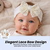 THE LITTLE LOOKERS Baby Hairband | Lace Bow Headbands | Stretchable & Lightweight | Headband for Newborns, Infants & Girls | Soft Elastic Cotton Hair Band