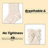 THE LITTLE LOOKERS Socks for Kids | Kid's Compact Cotton Stretch Solid Knee Length Sock | Stylish Socks | No Tightness | Cute Bow Pattern