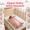 THE LITTLE LOOKERS Zipper Baby Blanket - Soft and Breathable Baby Wrapper, Swaddle for New Born Baby/Infants - Blue