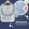 THE LITTLE LOOKERS Baby Bibs with Pocket Long Sleeved Bib for Toddlers, Kids I Washable, Lightweight & Waterproof, Bibs for 6 - 24 Months Baby