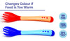 THE LITTLE LOOKERS Silicone Tip Heat Sensitive Silicone Spoons | Temperature Sensing Spoons | Fork Set (Pack of 2)