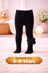 The Little Lookers Girls Cotton Knit Stockings with Flower – Soft Stretch Baby & Kids Tights