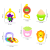 THE LITTLE LOOKERS Colorful Cute Attractive BPA Free Activity Rattles and Teethers for Infants/Babies/Kids/Toddlers | Set of 6