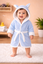 THE LITTLE LOOKERS Bathrobe for Babies | Super Soft & Absorbent | Hooded Bathrobe for Kids | Baby Hooded Bathgown for Newborn & Infant
