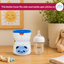 THE LITTLE LOOKERS Soft Plush Stretchable Baby Feeding Bottle Cover with Easy to Hold Strap | Cute Animated Overall Print Pack of 2, Multicolor