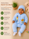 THE LITTLE LOOKERS New Born Baby Suit 5-Piece Set | Soft Polyester Quilted Top, Cap, Bib & 2 Bottoms (Open/Folded Feet)| Warm Clothing Set for Babies