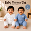 THE LITTLE LOOKERS Kids Winter Thermal Wear | Unisex Fleece Innerwear Set for Baby Girl & Baby Boy | Warm Woolen T-Shirt & Bottom Set