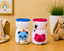 The Little Lookers Soft Plush Stretchable Baby Feeding Bottle Cover with Easy to Hold Strap | Cute Animated Overall Print Pack of 2 (Multicolor, Narrow Neck 60ml / 2oz)
