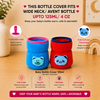 THE LITTLE LOOKERS Bottle Cover for Philips Avent/Wide Neck Feeders Soft Plush Stretchable Baby Feeding Bottle Cover with Easy to Hold Strap (Multicolor, Wide Neck 125ml/4OZ)