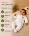 THE LITTLE LOOKERS New Born Baby Suit 5-Piece Set | Soft Polyester Quilted Top, Cap, Bib & 2 Bottoms (Open/Folded Feet)| Warm Clothing Set for Babies