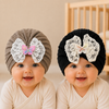 THE LITTLE LOOKERS Baby Turban Cap | Soft Bow Knot Hat for Newborn Boys & Girls (3-18 Months)