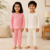THE LITTLE LOOKERS Kids Winter Thermal Wear | Unisex Fleece Innerwear Set for Baby Girl & Baby Boy | Warm Woolen T-Shirt & Bottom Set