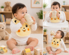 THE LITTLE LOOKERS Baby bibs with Snap button closure /Apron| Cute Animal Soft Cotton Fabric with PVC on Back for Quick Absorption & Fast Drying for Newborns/babies (0-3 years)