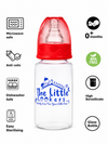 The Little Lookers Anti-Colic Glass Feeding Bottle with Silicone Sleeve | High Borosilicate Glass | BPA Free | Ultra Soft Flow Control Nipple | Leak-Proof Cap | Microwave & Dishwasher Safe | 0+ Months ( Pack of 2)