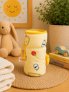 Bottle Covers for Philips Avent/Broad Neck Feeders Soft Plush Stretchable Baby Feeding Bottle Cover with Easy to Hold Strap|Overall Print (Multicolor, Wide Neck 240-330ml/8-11oz)