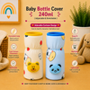 THE LITTLE LOOKERS Bottle Cover for Philips Avent/Wide Neck Feeders Soft Plush Stretchable Baby Feeding Bottle Cover with Easy to Hold Strap Wide Neck 240ml/8OZ ( Pack of 2 )