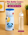 THE LITTLE LOOKERS Bottle Cover for Philips Avent/Wide Neck Feeders Soft Plush Stretchable Baby Feeding Bottle Cover with Easy to Hold Strap Wide Neck 240ml/8OZ ( Pack of 2 )