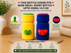 THE LITTLE LOOKERS Bottle Cover for Philips Avent/Wide Neck Feeders Soft Plush Stretchable Baby Feeding Bottle Cover with Easy to Hold Strap (Multicolor, Wide Neck 240-330ml/8-11OZ)