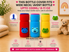 THE LITTLE LOOKERS Bottle Cover for Philips Avent/Wide Neck Feeders Soft Plush Stretchable Baby Feeding Bottle Cover with Easy to Hold Strap (Multicolor, Wide Neck 240-330ml/8-11OZ)