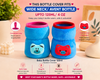 THE LITTLE LOOKERS Bottle Cover for Philips Avent/Wide Neck Feeders Soft Plush Stretchable Baby Feeding Bottle Cover with Easy to Hold Strap (Multicolor, Wide Neck 125ml/4OZ)