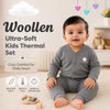 THE LITTLE LOOKERS Kids Winter Thermal Wear | Unisex Fleece Innerwear Set for Baby Girl & Baby Boy | Warm Woolen T-Shirt & Bottom Set
