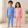 THE LITTLE LOOKERS Kids Winter Thermal Wear | Unisex Fleece Innerwear Set for Baby Girl & Baby Boy | Warm Woolen T-Shirt & Bottom Set