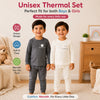 THE LITTLE LOOKERS Kids Winter Thermal Wear | Unisex Fleece Innerwear Set for Baby Girl & Baby Boy | Warm Woolen T-Shirt & Bottom Set