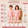 THE LITTLE LOOKERS Kids Winter Thermal Wear | Unisex Fleece Innerwear Set for Baby Girl & Baby Boy | Warm Woolen T-Shirt & Bottom Set