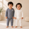 THE LITTLE LOOKERS Kids Winter Thermal Wear | Unisex Fleece Innerwear Set for Baby Girl & Baby Boy | Warm Woolen T-Shirt & Bottom Set