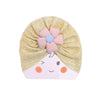 THE LITTLE LOOKERS Unisex Soft Turban Cap with Flower Bow, Beanie Cap for Newborn Baby/Infants, Baby Head-Wear | Suitable for 3 to 18 Months Baby