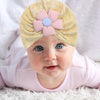 THE LITTLE LOOKERS Unisex Soft Turban Cap with Flower Bow, Beanie Cap for Newborn Baby/Infants, Baby Head-Wear | Suitable for 3 to 18 Months Baby