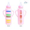 The Little Lookers High Borosilicate Glass Feeding Bottle with Handle Silicon Cover for Baby/Feeder for Newborn | Super Soft Flow Control & Anti Colic Nipple for Infants/Toddlers