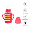 The Little Lookers High Borosilicate Glass Feeding Bottle with Handle Silicon Cover for Baby/Feeder for Newborn | Super Soft Flow Control & Anti Colic Nipple for Infants/Toddlers(Pack of 3)