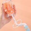 THE LITTLE LOOKERS Silicone Bottle Brush Set with Stand, 360° Rotating Silicone Bottle Cleaning Brush Cleaner Set, Long Handle 4 in 1 Multipurpose Silicone Baby Bottle Straw Cleaner Brush