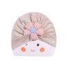 THE LITTLE LOOKERS Unisex Soft Turban Cap with Flower Bow, Beanie Cap for Newborn Baby/Infants, Baby Head-Wear | Suitable for 3 to 18 Months Baby