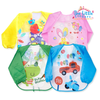 THE LITTLE LOOKERS Sleeved Washable Waterproof Bib/Apron with Pocket & Tying Robe| Cute Prints| Quick Dry PVC Bibs for Newborns/Infants/Toddlers
