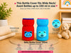 THE LITTLE LOOKERS Bottle Cover for Philips Avent/Wide Neck Feeders Soft Plush Stretchable Baby Feeding Bottle Cover with Easy to Hold Strap (Multicolor, Wide Neck 240-330ml/8-11OZ)