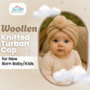 THE LITTLE LOOKERS Baby Soft Wool Knitted Turban Cap – Warm & Breathable Winter Headwrap for Newborns, Infants & Toddlers – Stylish Beanie for Baby Girls & Boys