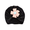 THE LITTLE LOOKERS Unisex Soft Turban Cap with Flower Bow, Beanie Cap for Newborn Baby/Infants, Baby Head-Wear | Suitable for 3 to 18 Months Baby