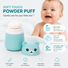 THE LITTLE LOOKERS Portable Baby Skin Care Baby Powder Puff with Box Holder Container for New Born and Kids for Baby Face and Body