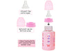 The Little Lookers High Borosilicate Glass Feeding Bottle for Baby/Feeder for Newborn |Super Soft Flow Control & Anti Colic Nipple for Infants/Toddlers(Pack of 2)
