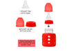 The Little Lookers High Borosilicate Glass Feeding Bottle for Baby/Feeder for Newborn |Super Soft Flow Control & Anti Colic Nipple for Infants/Toddlers(Pack of 2)