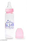 The Little Lookers Anti-Colic Glass Feeding Bottle with Silicone Sleeve | High Borosilicate Glass | BPA Free | Ultra Soft Flow Control Nipple | Leak-Proof Cap | Microwave & Dishwasher Safe | 0+ Months ( Pack of 2)