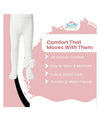 The Little Lookers Girls Cotton Knit Stockings with Flower – Soft Stretch Baby & Kids Tights