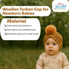 THE LITTLE LOOKERS Baby Soft Wool Knitted Turban Cap – Warm & Breathable Winter Headwrap for Newborns, Infants & Toddlers – Stylish Beanie for Baby Girls & Boys