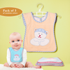 THE LITTLE LOOKERS Terry Cotton Double Layered Baby Bibs/Burp Cloth/Saliva Towel with Comfortable Tich Button Neck for Feeding Babies/Infants/Toddlers