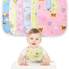 THE LITTLE LOOKERS® Baby Button Bibs/Apron Cute Overall Print with Tich Button| Soft Cotton Fabric with PVC on Back/Quick Absorption & Fast Drying for Babies/Newborns/ Infants