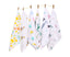 THE LITTLE LOOKERS 12-Piece Soft Organic Cotton Muslin Newborn Face Towels/Washcloths in Cute Random Prints