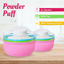 THE LITTLE LOOKERS Portable Baby Skin Care Baby Powder Puff with Box Holder Container for New Born and Kids for Baby Face and Body
